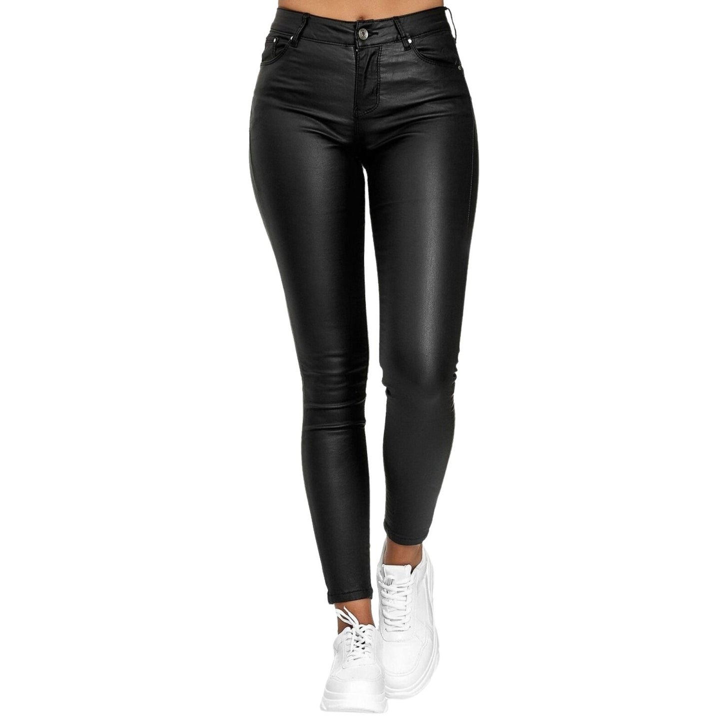 New European and American Women's Casual Pants Leggings PU Leather Pants