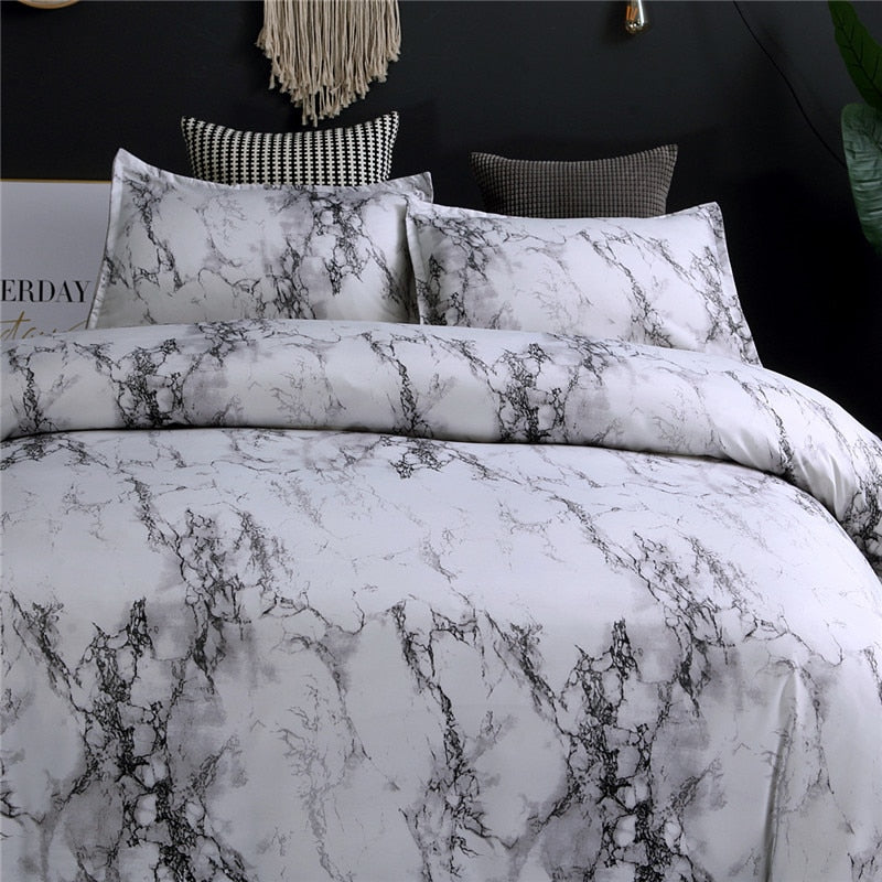 Modern Marble Printed Bedding Set