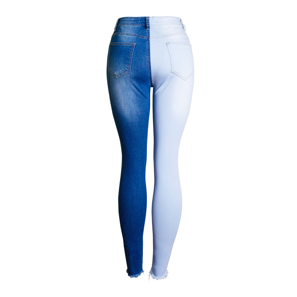 Women's Pencil Pants Stretch Slim Stitching Colorblock Pencil Pants