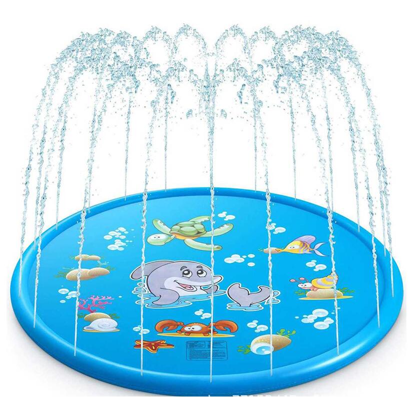 170 CM Summer Children's Baby Play Water Mat Games Beach Pad Lawn Inflatable Spray Water Cushion Toys Outdoor Tub Swiming Pool