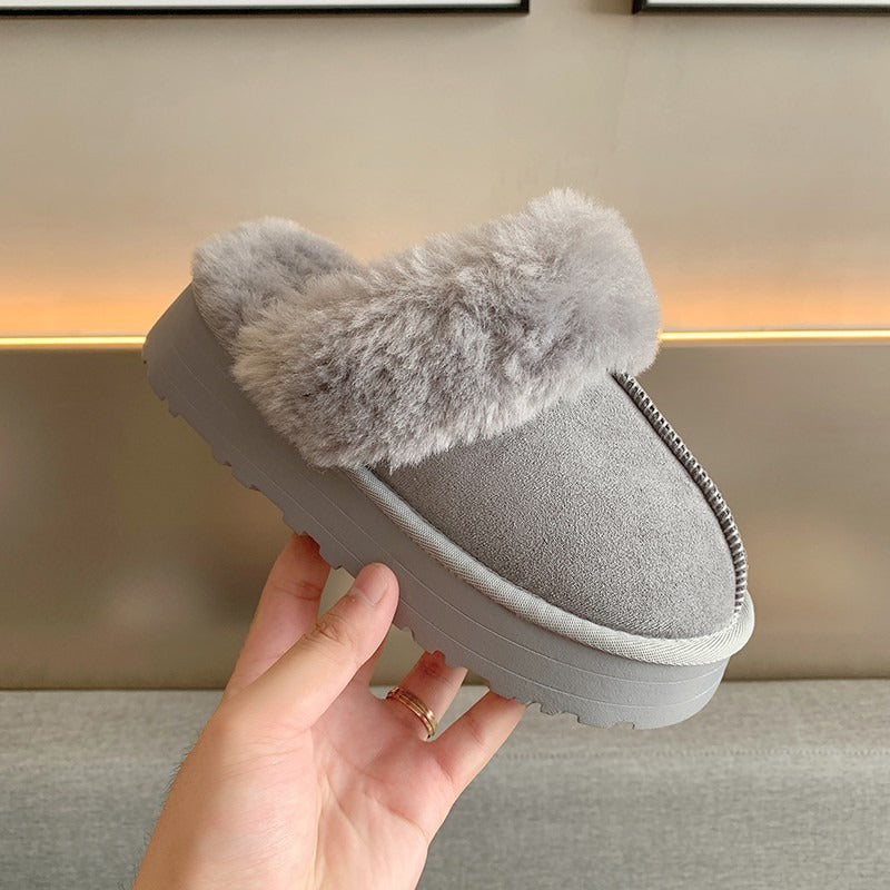 Winter Brand Plush Cotton Slippers