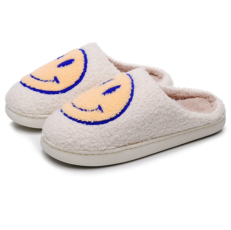 Smiling Face Cotton Slippers For Men And Women