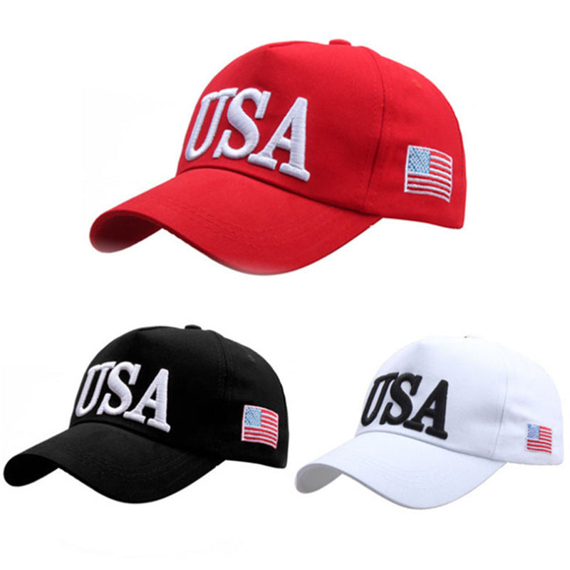 Trump baseball cap Amazon best seller Trump hat US election 3D embroidery USA hat logo embroidery